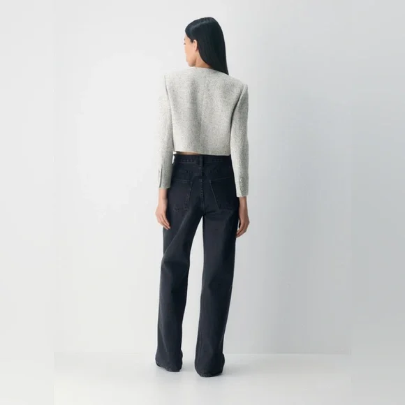 NEW! ARITZIA Babaton Acquire Jacket - Tweed (Ecru/Black)